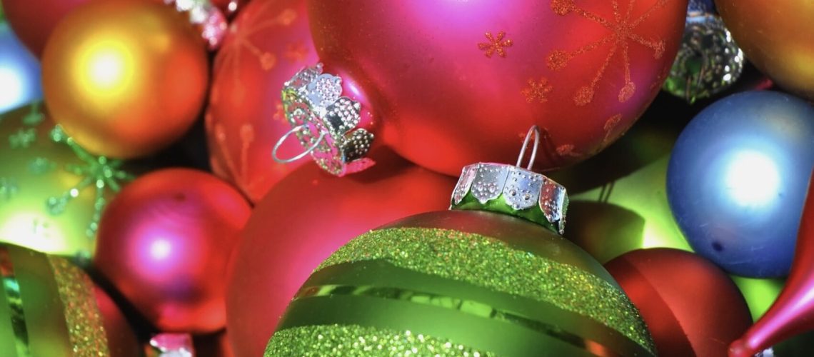 Colorful collection of Christmas Balls useful as a background pattern